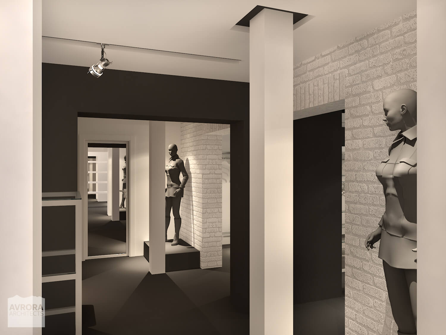 Дизайн интерьера магазина одежды